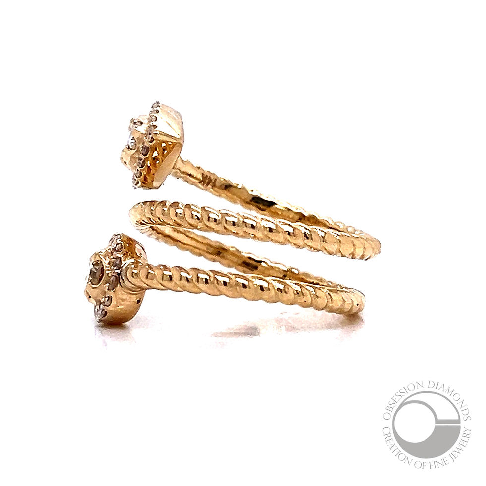 Thumbnail: Diamond "Snake" Inspired Open End Wrap Ring