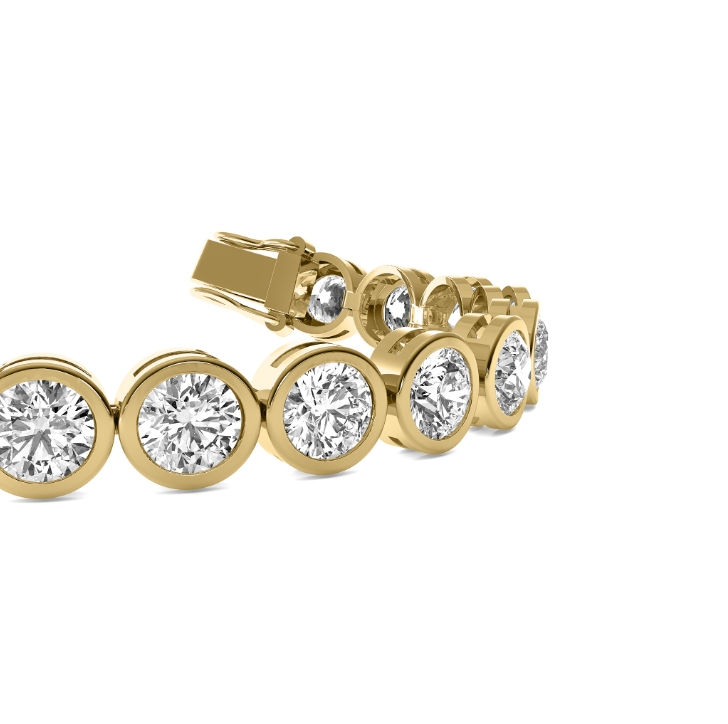 Thumbnail: Bezel Set Round Lab Diamond Tennis Bracelet