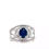 Thumbnail: Oval Sapphire and Diamond Split Shank Fashion Ring
