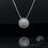 Thumbnail: Diamond Double Halo Circle Pendant