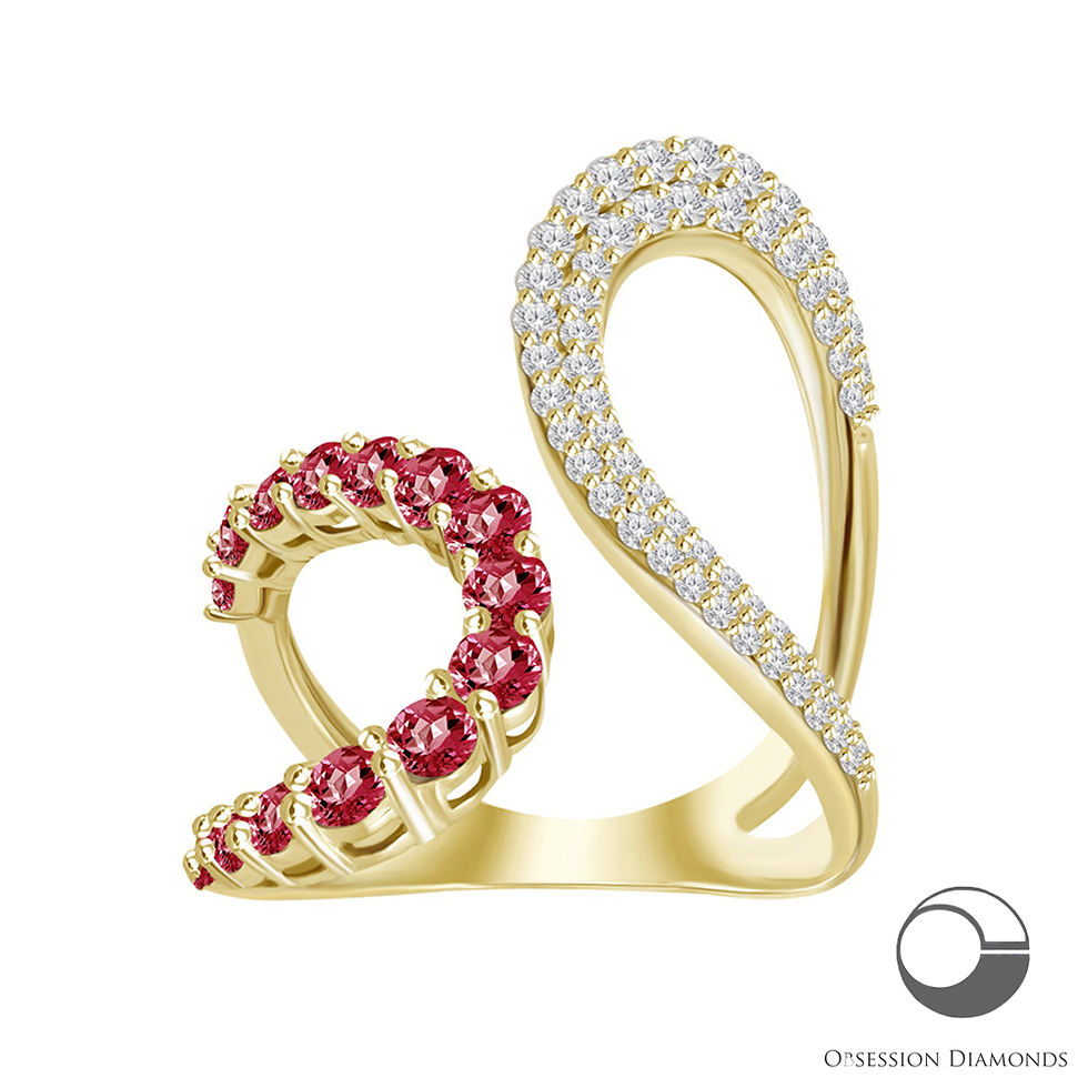 Thumbnail: Ruby and Diamond Loop Ring