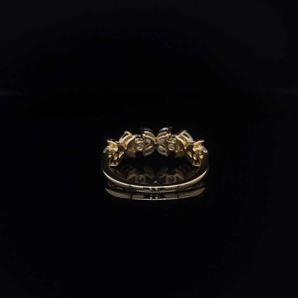 Thumbnail: Marquise and Round Diamond Flower Ring