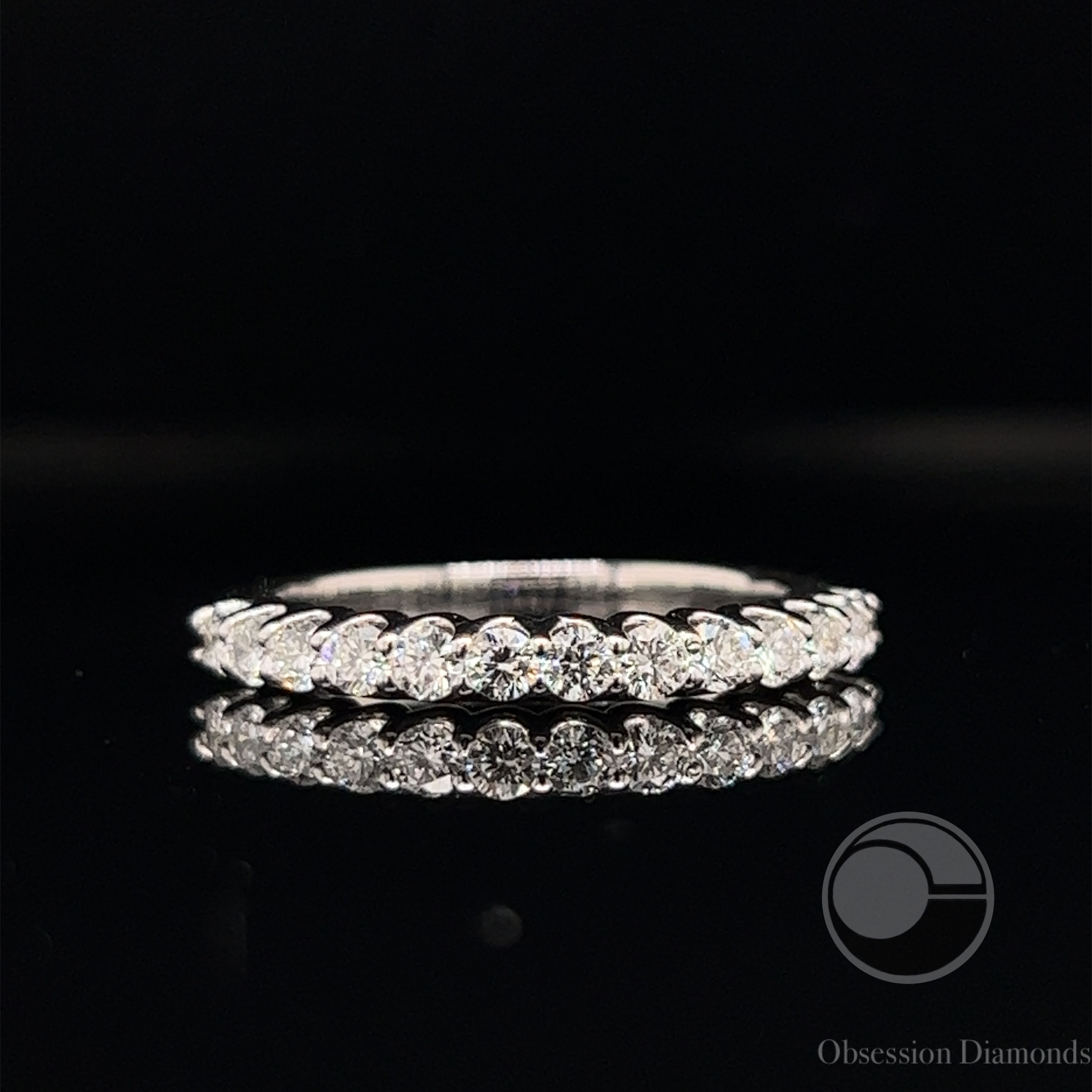 Classic U-prong Diamond Wedding Band