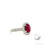 Thumbnail: Oval Ruby & Diamond Halo Ring