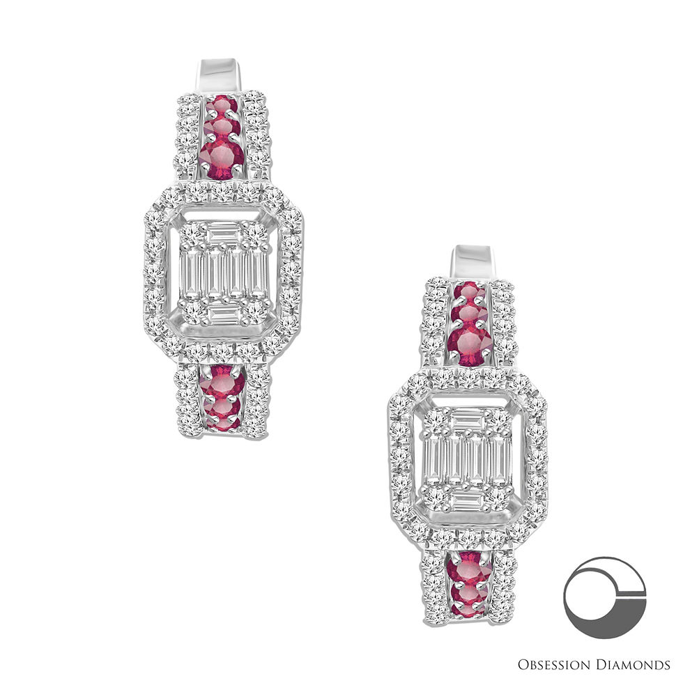 Thumbnail: Ruby and Diamond Huggy Earrings