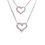 Thumbnail: Diamond Open Heart Pendant Necklace Large Size