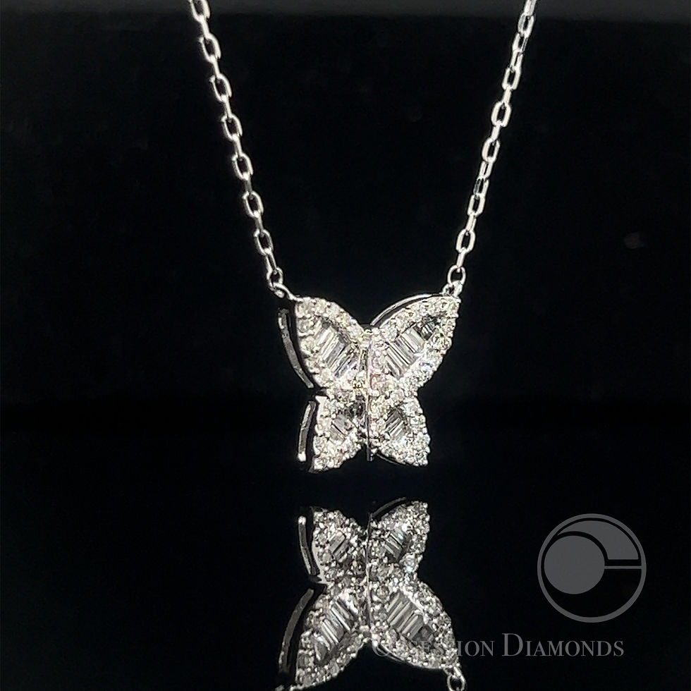 Thumbnail: Baguette Diamond Butterfly Pendant