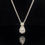 Thumbnail: Pear Shaped Diamond Halo Pendant