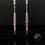 Thumbnail: Pink & White Diamond Linear Drop Earring