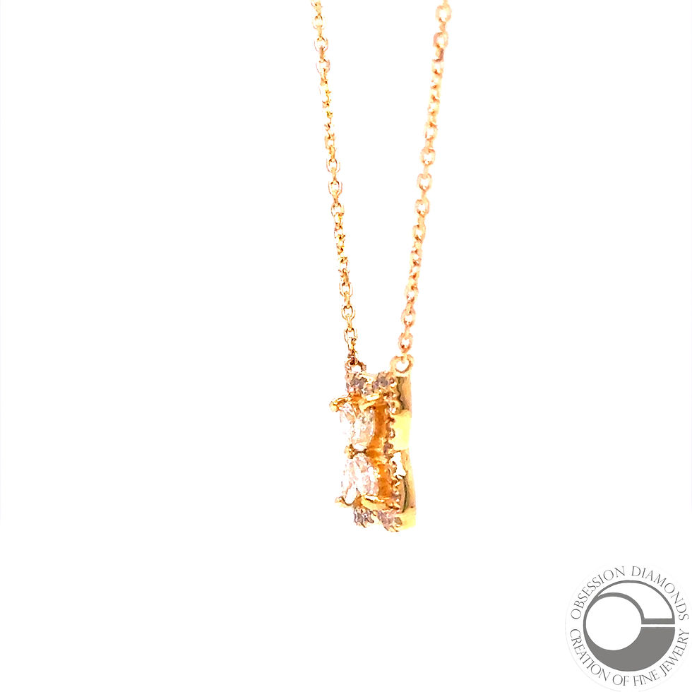 Thumbnail: Marquise Diamond Open Frame Flower Pendant