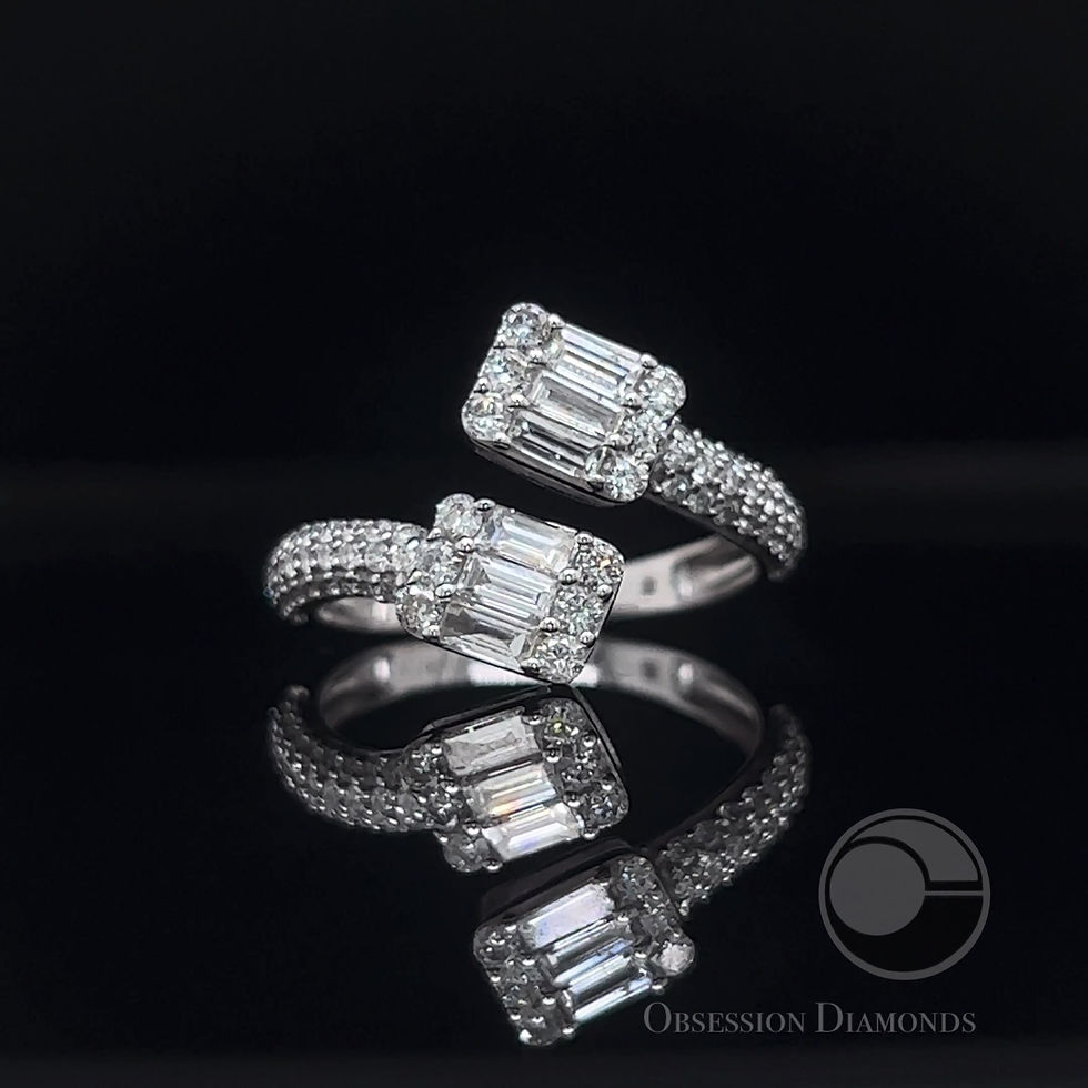 Thumbnail: Baguette Diamond Bypass Ring