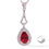 Thumbnail: Diamond Halo Rubelite Drop Pendant