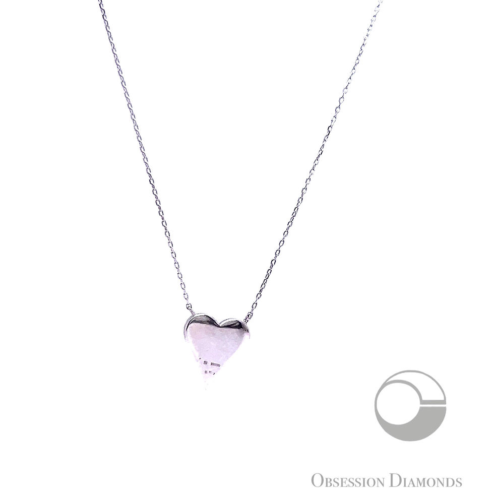 Thumbnail: Pavé Diamond Heart Necklace Small Size
