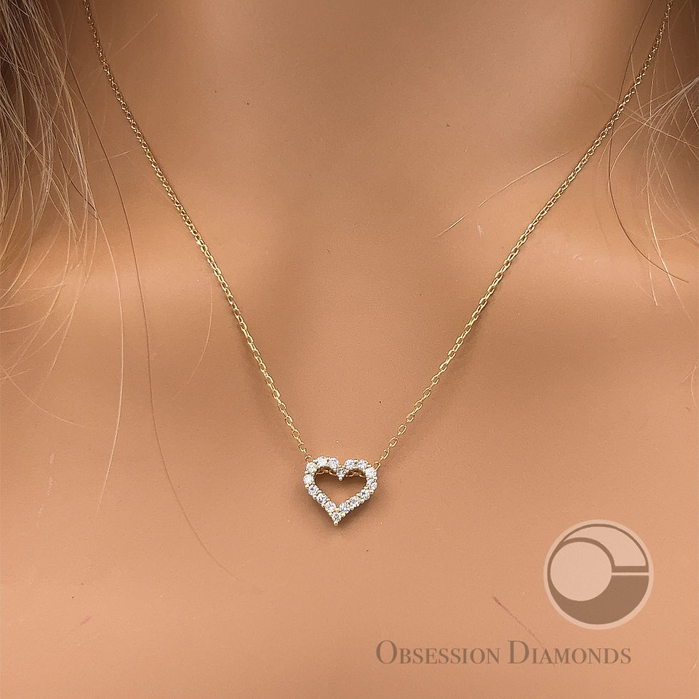 Thumbnail: Diamond Open Heart Pendant