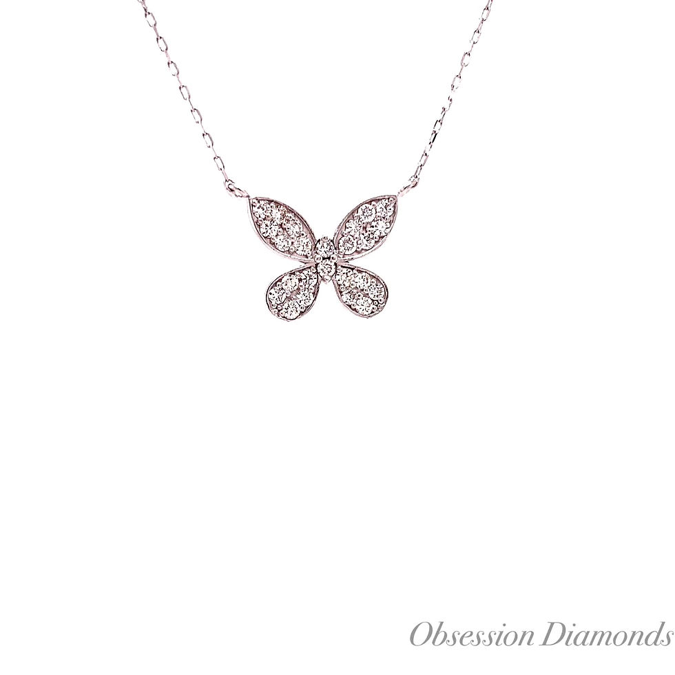 Thumbnail: Diamond Butterfly Neckalce
