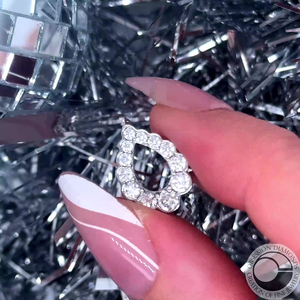 Thumbnail: Pear Shaped East-West Diamond Pendant