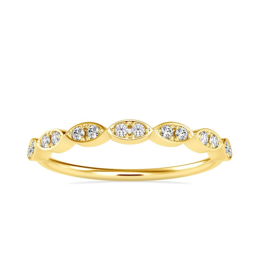 Thumbnail: Marquise Shaped Diamond Half Way Stacking Ring