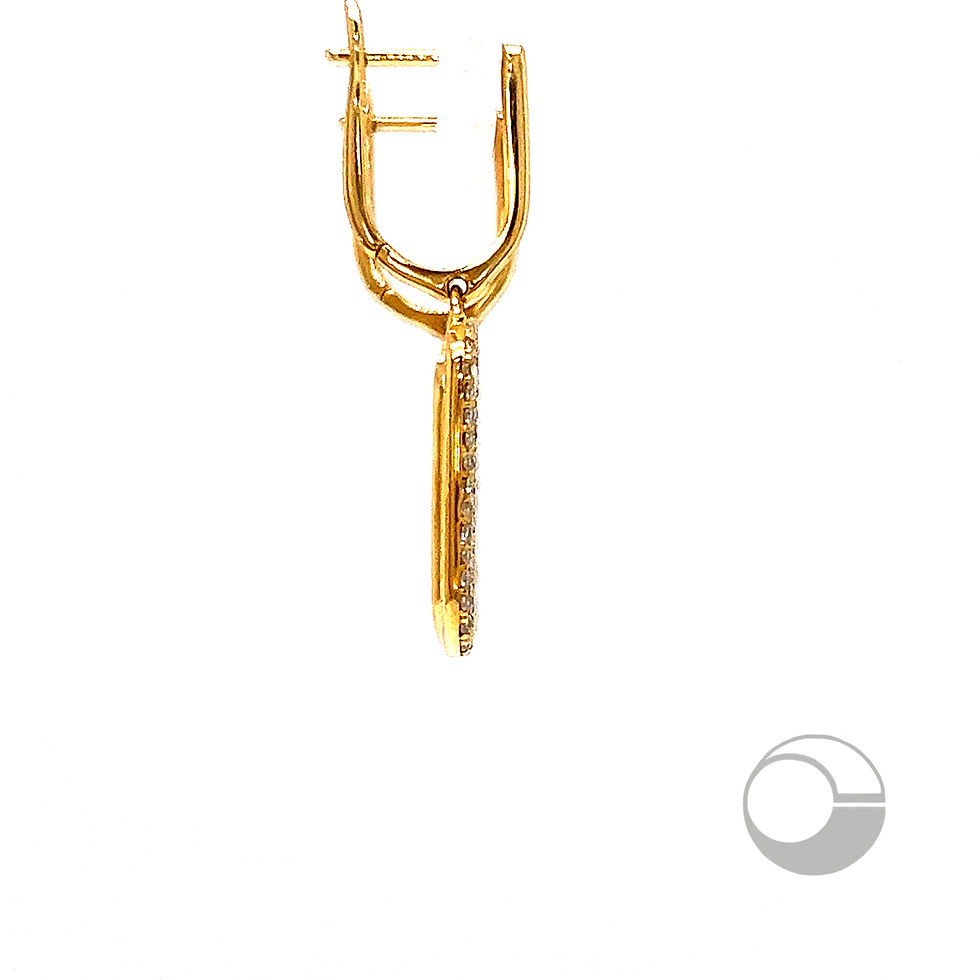 Thumbnail: Diamond Paperclip Drop Earrings