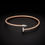 Thumbnail: 18KT Gold Vermeil Diamond Nail Mesh Bracelet