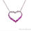 Thumbnail: Ombre Pink Sapphire & Diamond Heart Pendant