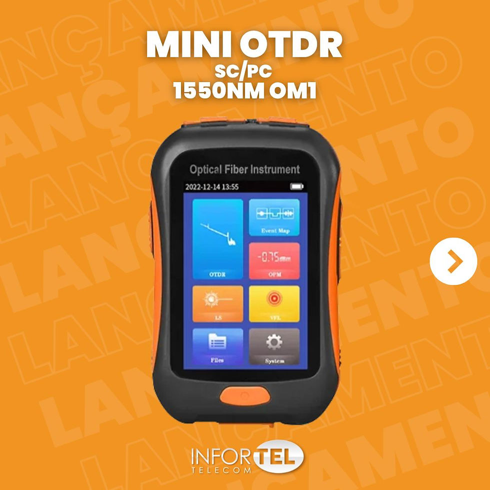 Mini OTDR 5x1 - Revolução compacta para medições em redes ópticas