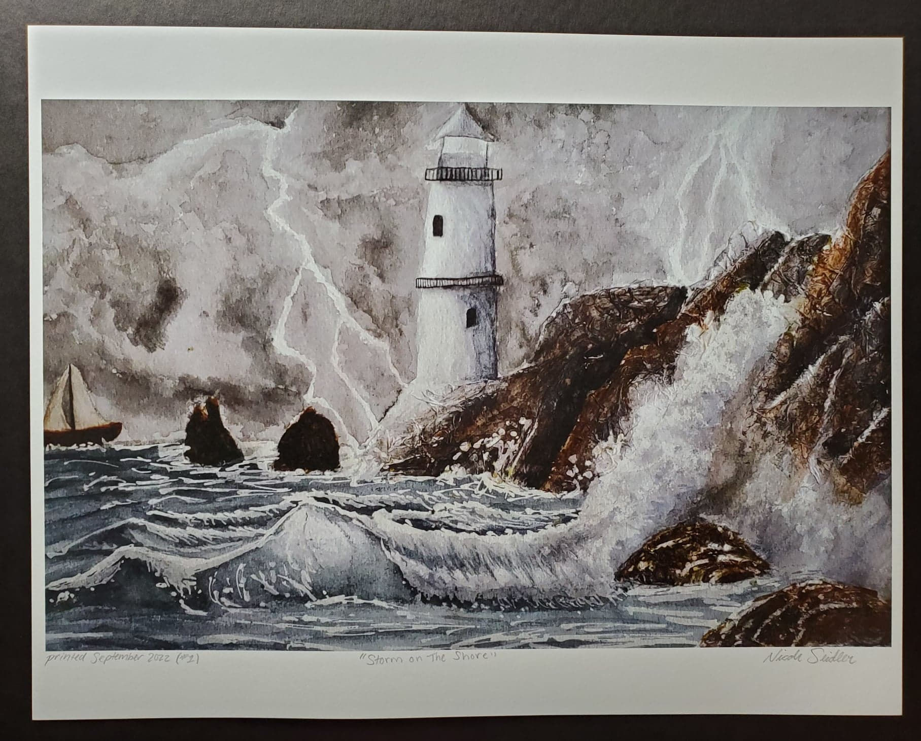 Storm On The Shore Print