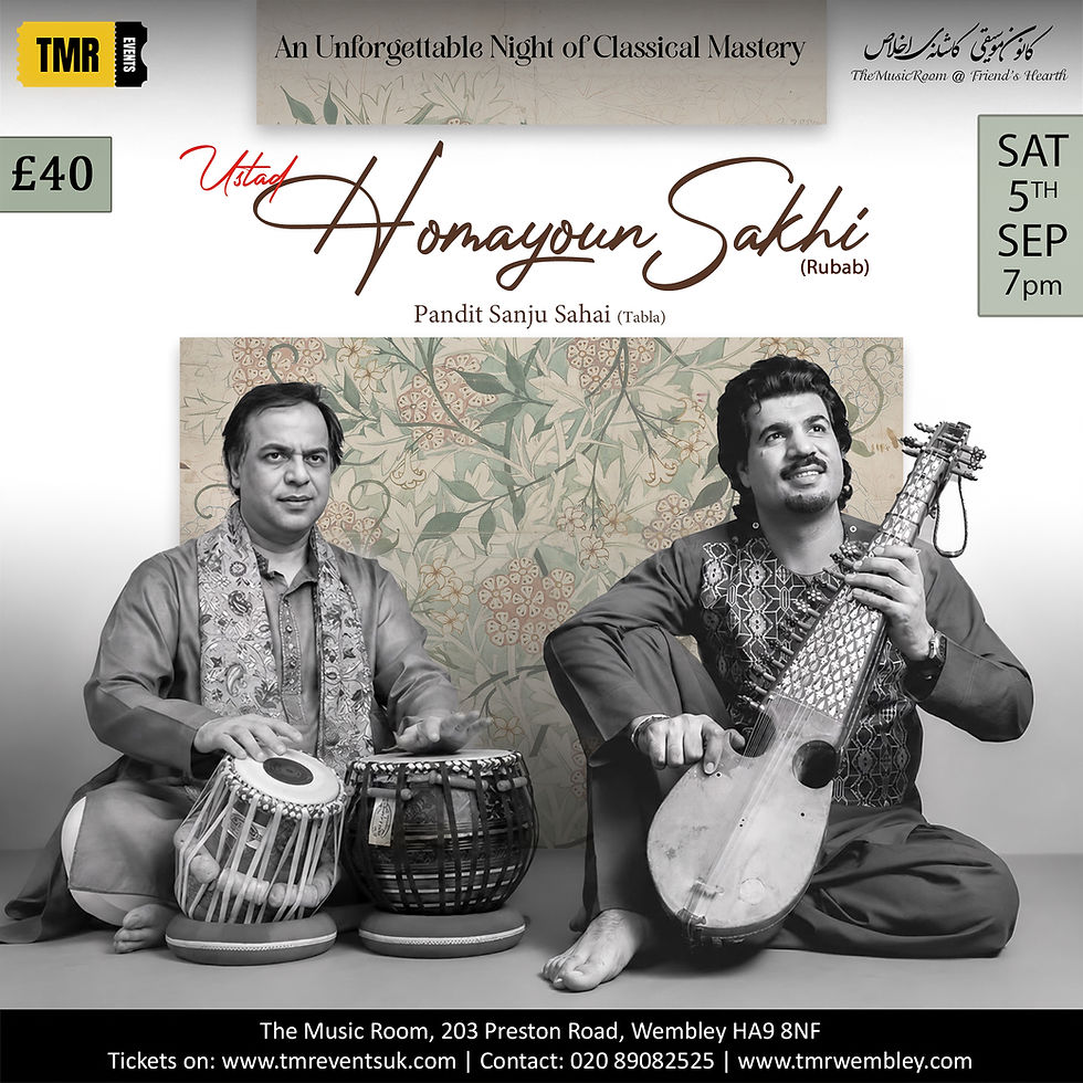 Ustad Homayoun Sakhi & Pandit Sanju Sahai – An Unforgettable Night of Classical Mastery