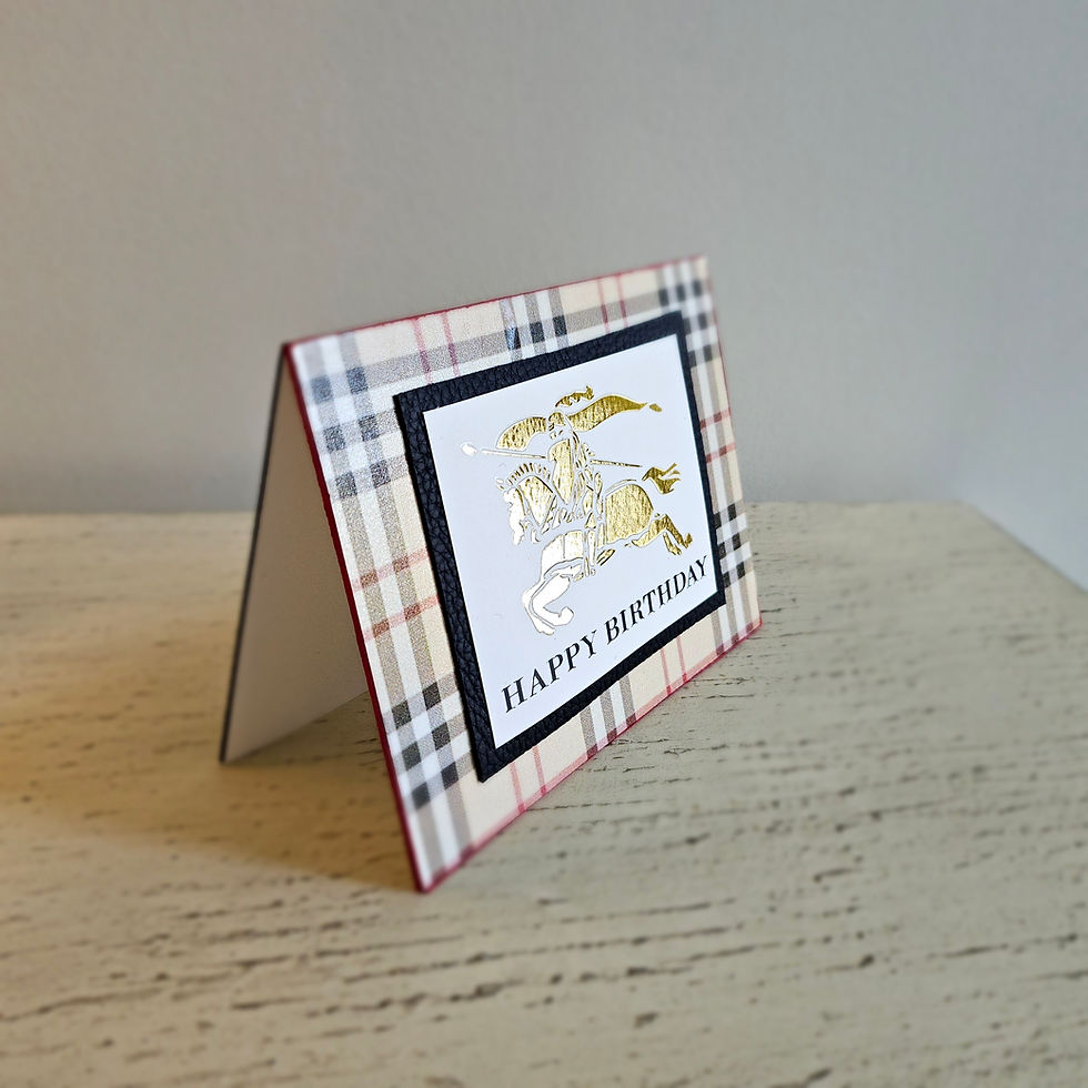 Burberry Inspired Birthday Card