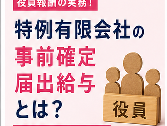 特例有限会社の事前確定届出給与