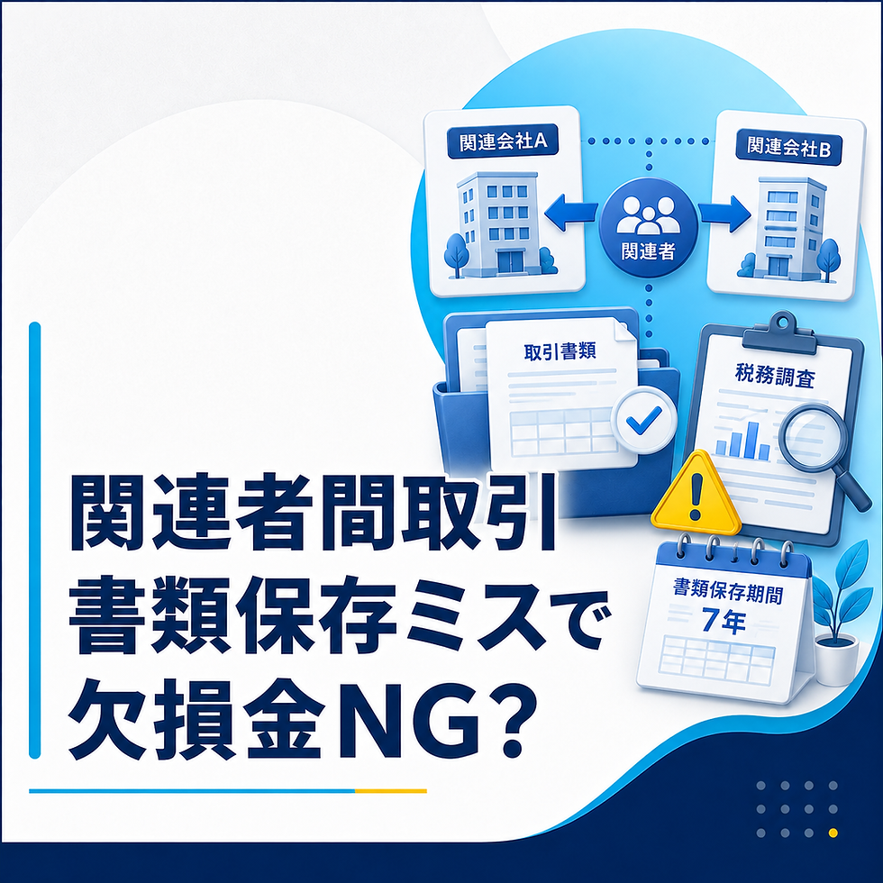 関連者間取引・書類保存ミスと欠損金の注意点