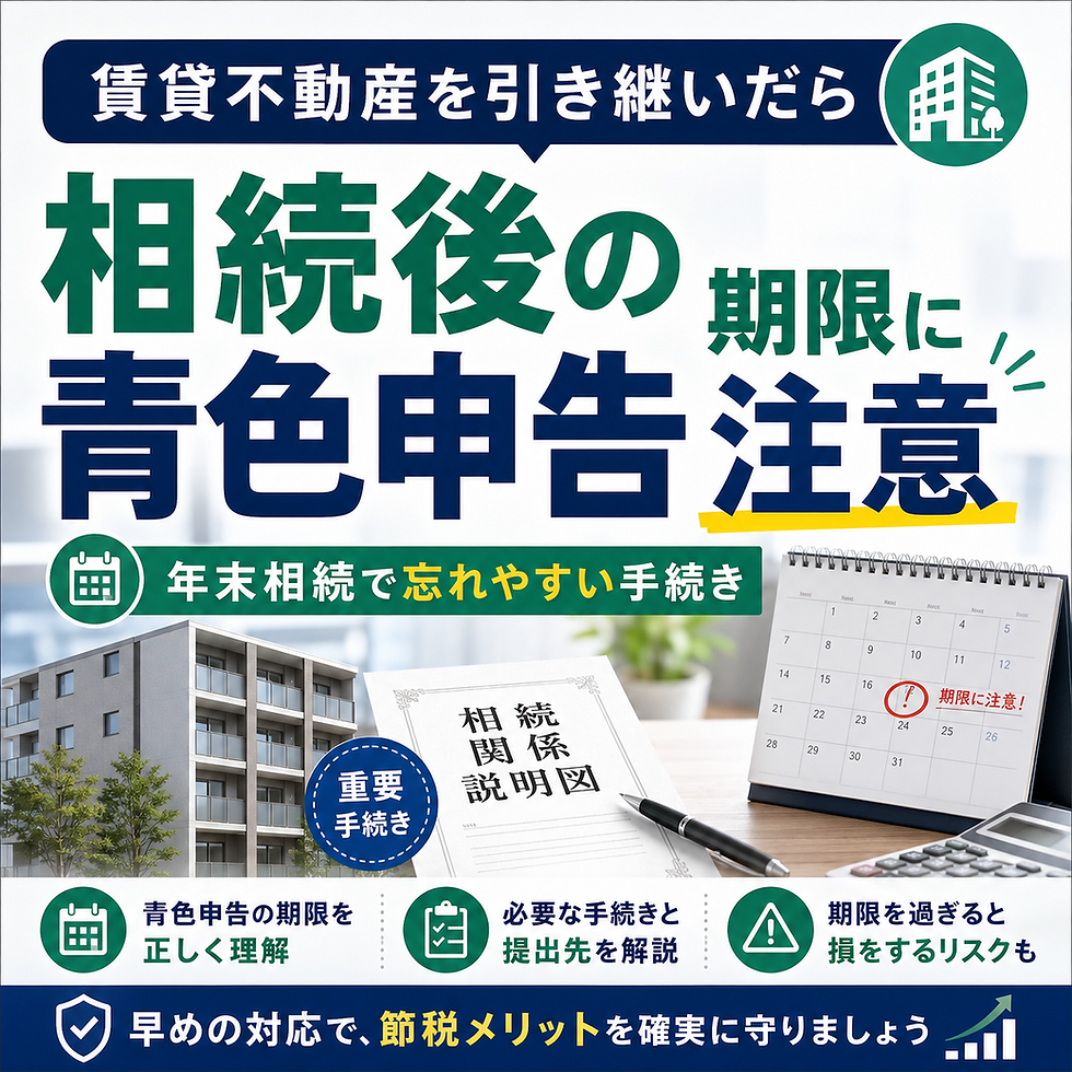 相続で賃貸不動産を引き継いだ場合の青色申告期限