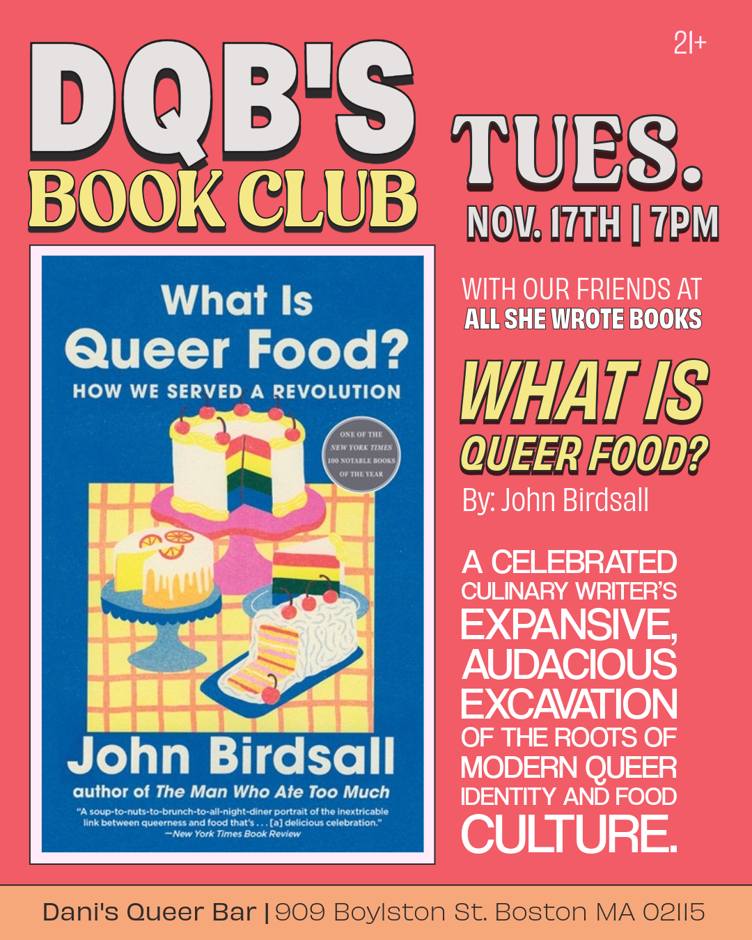 Dani's Queer Bar x All She Wrote Books Book Club: November