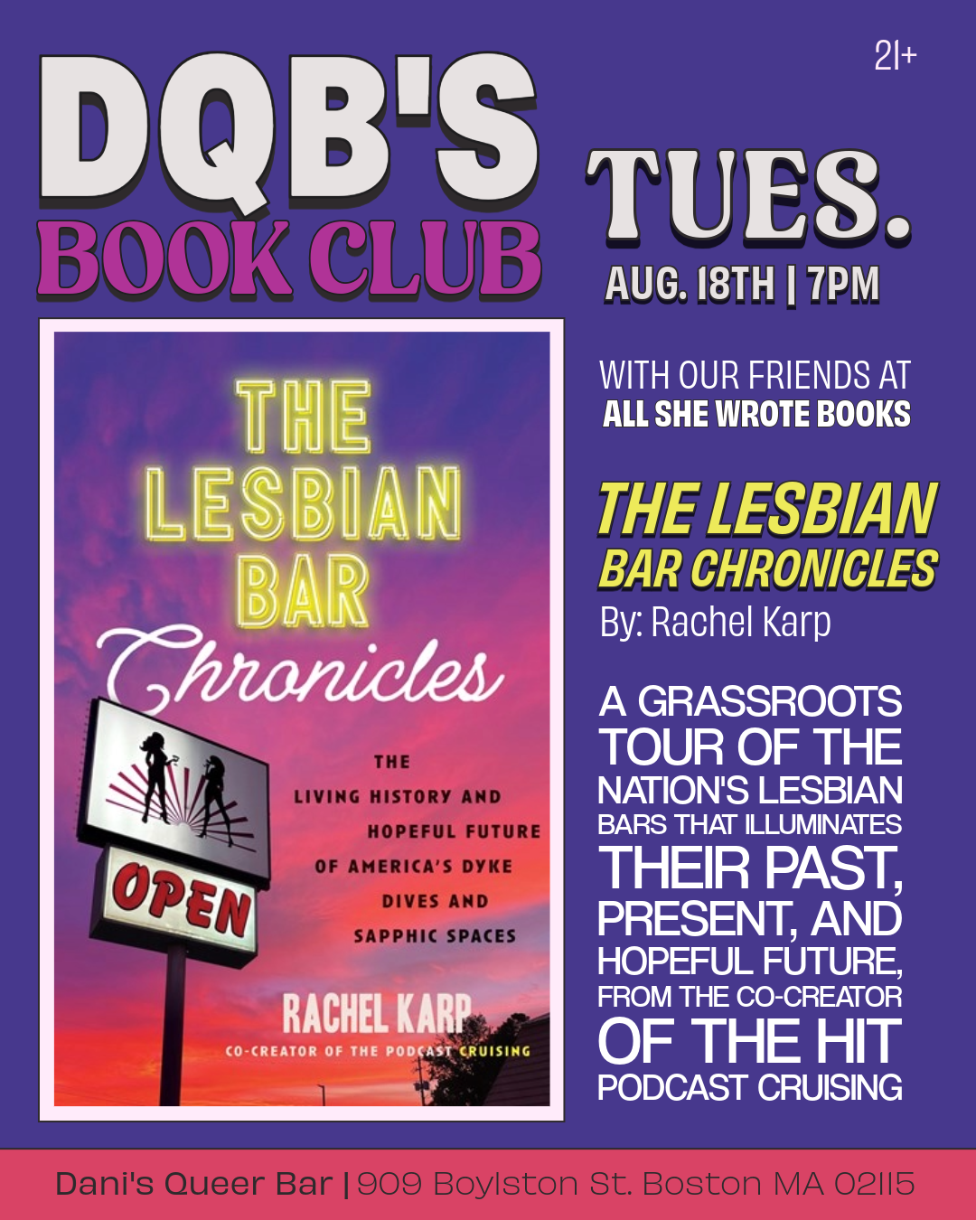 Dani's Queer Bar x All She Wrote Books Book Club:  The Lesbian Bar Chronicles