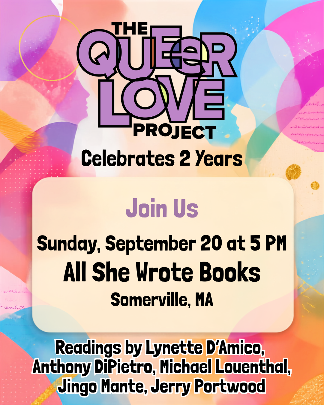 The Queer Love Project 2-Year Anniversary Reading