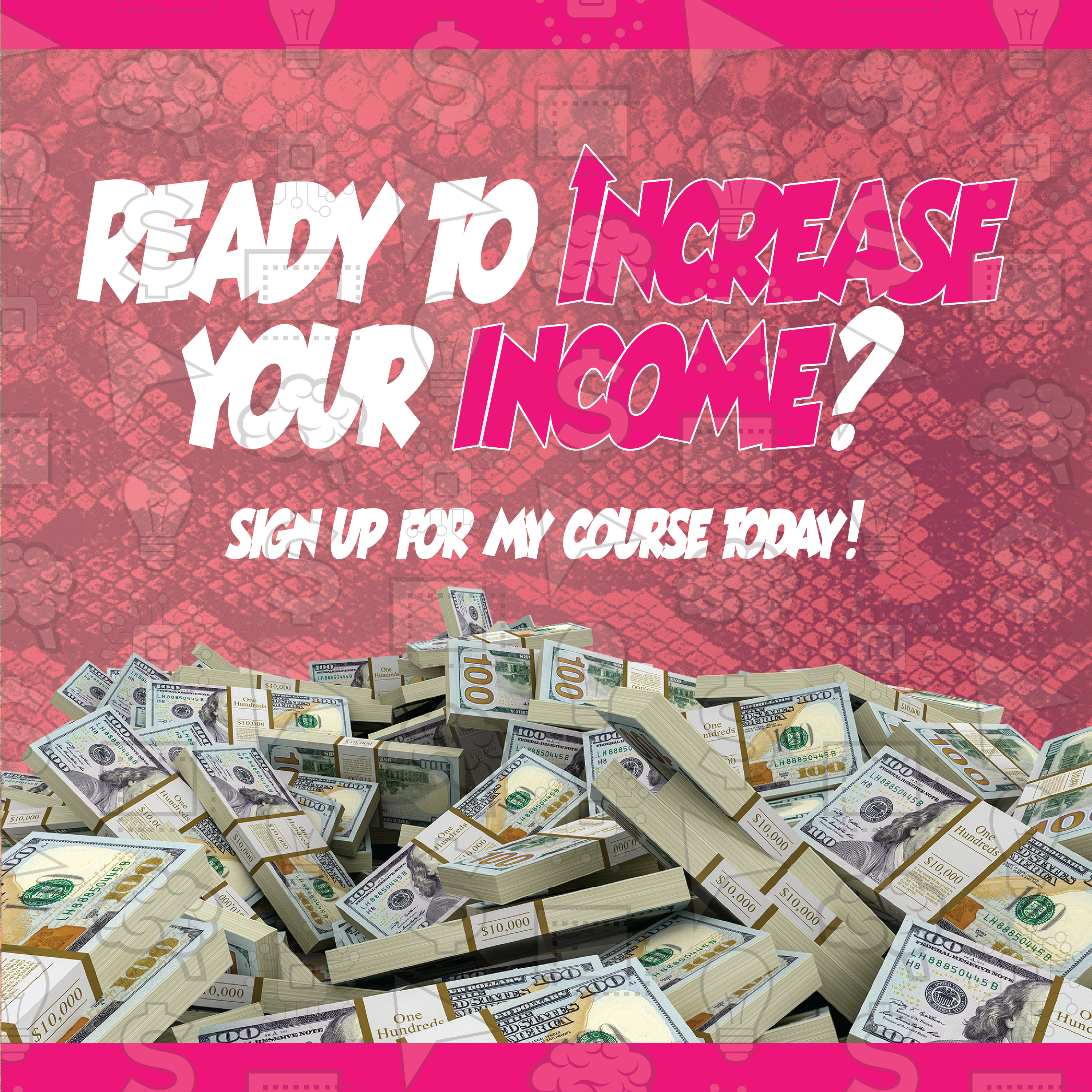 Pre-Made Content Post [Income Pink]