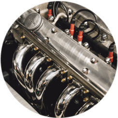 laser restored car engine