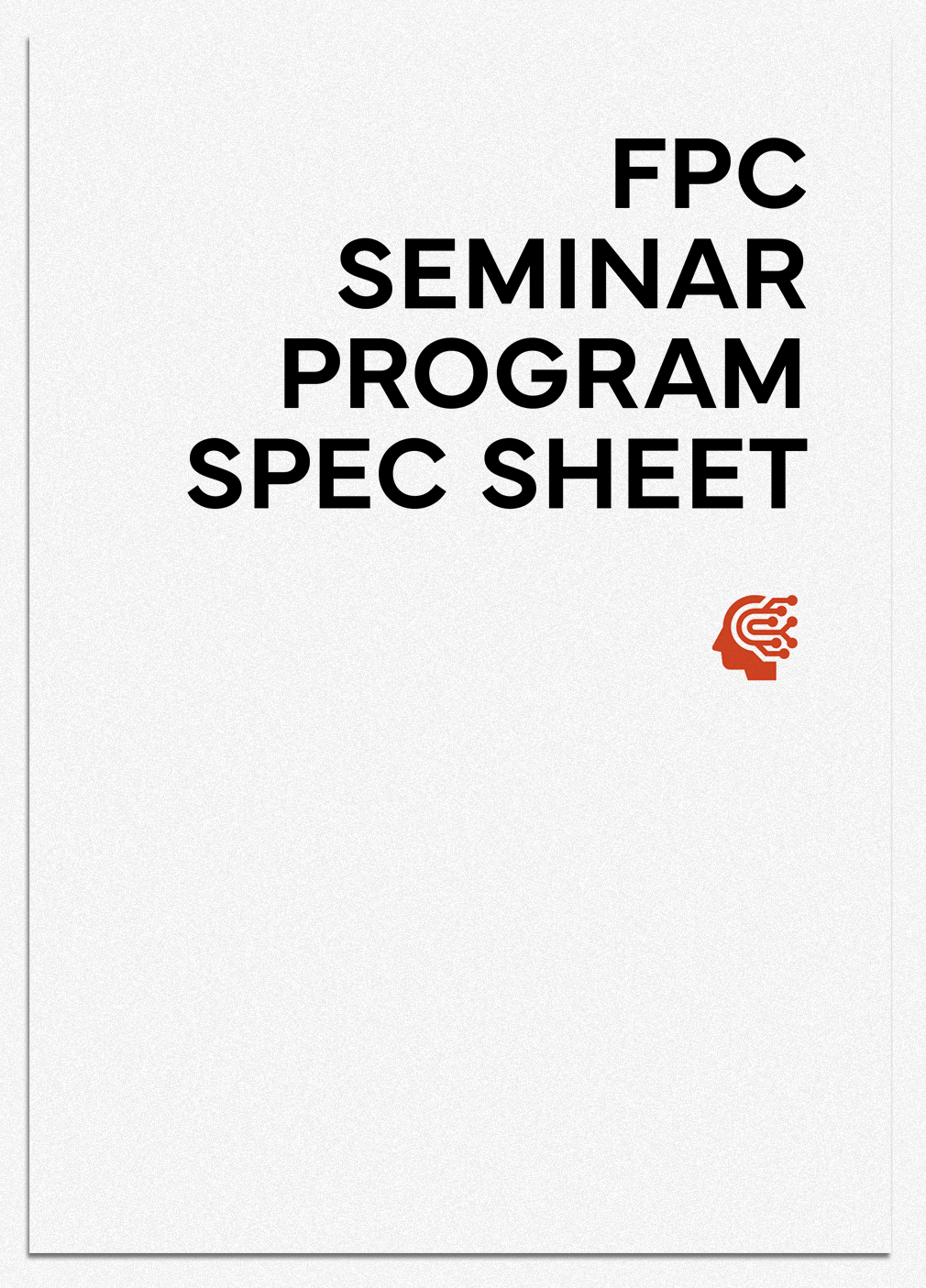FPC Program Spec Sheet Cover Image