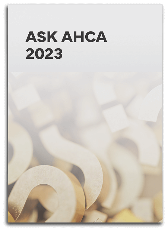 Ask AHCA 2023 Booklet Cover