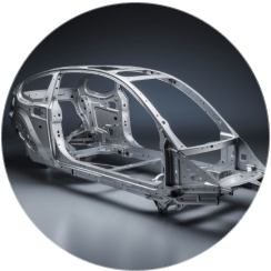 restored automotive frame