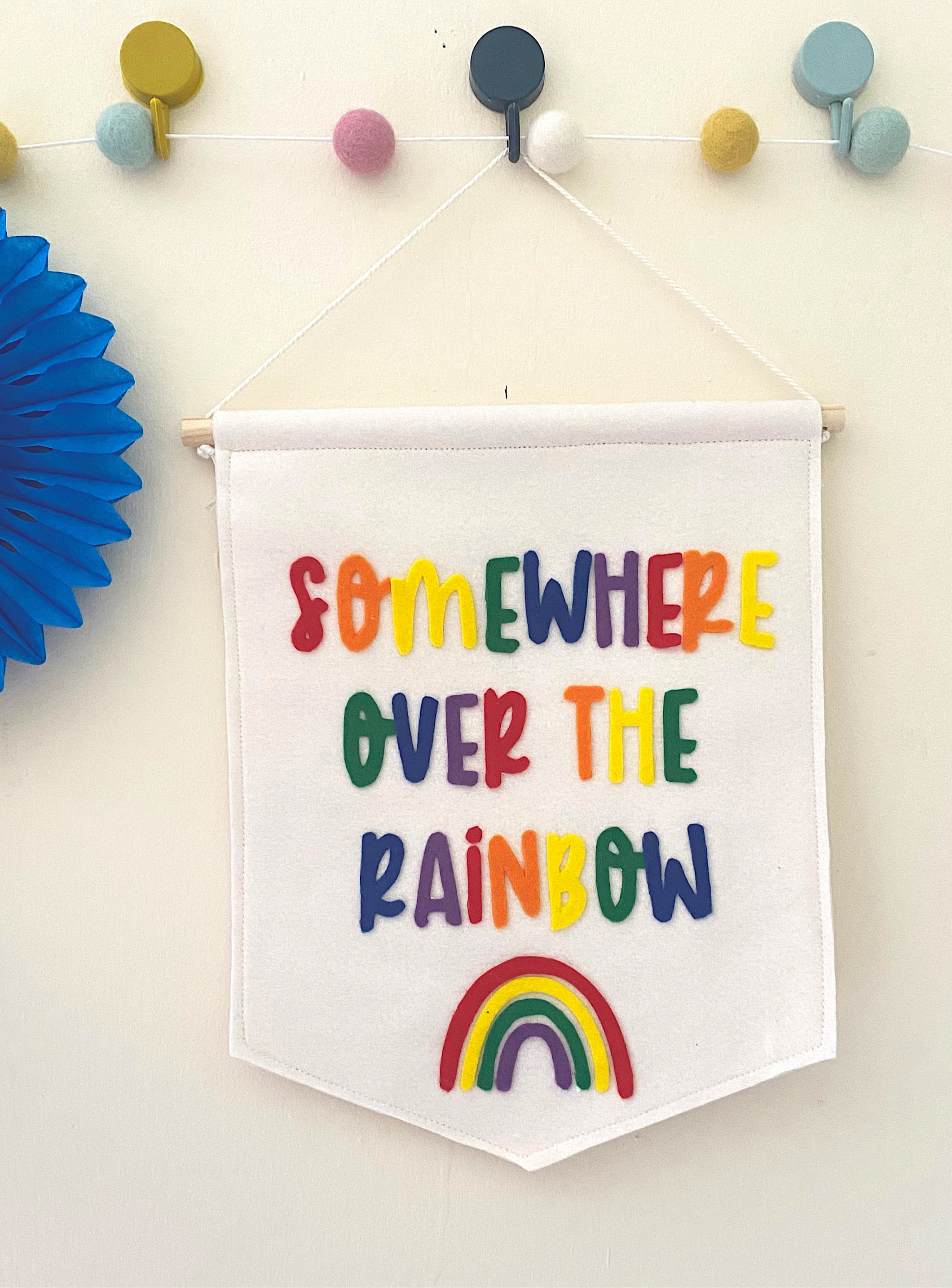 'Somewhere over the rainbow' banner