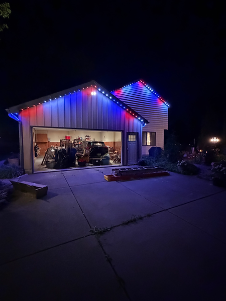 Buffalo Bills colors on a Western New York area home