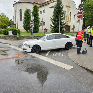 Verkehrsunfall während der Festvorbereitungen