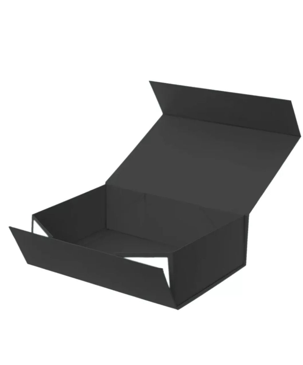 Boîte cadeau pelliculée noir avec fermeture aimantée 33,5 x 23x 10