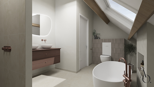 Modern badkamerontwerp en interieuradvies door Studio À la Od – eindresultaat in Zuidland