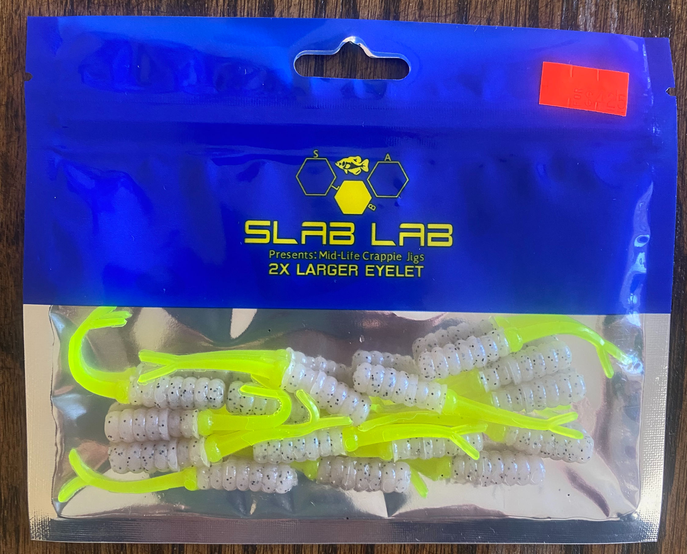 Slab Lab Split Tail Bodies (Peppered Monkey Milk/Chartreuse Tail)