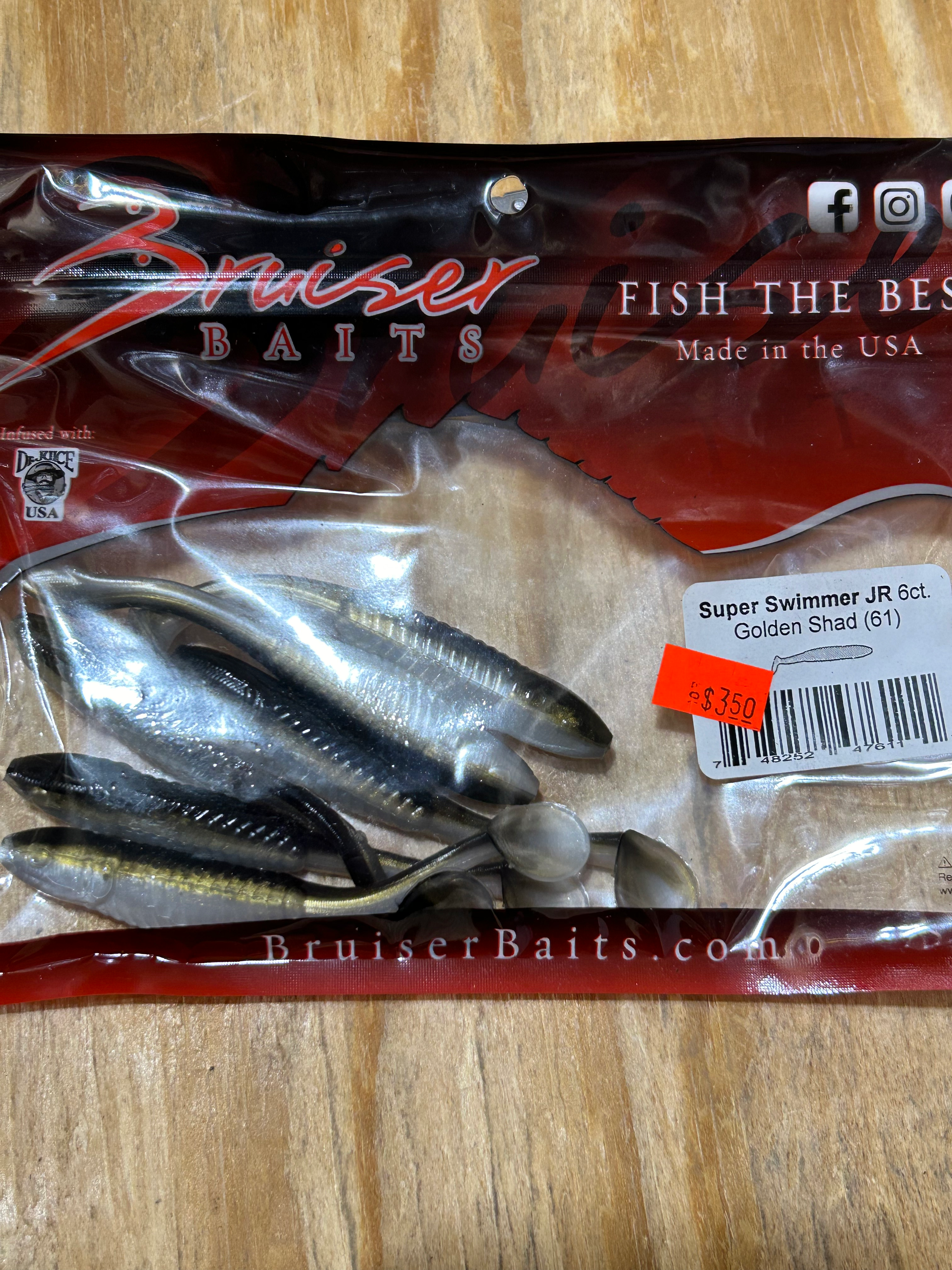 Bruiser Baits Super Swimmer JR - Golden Shad