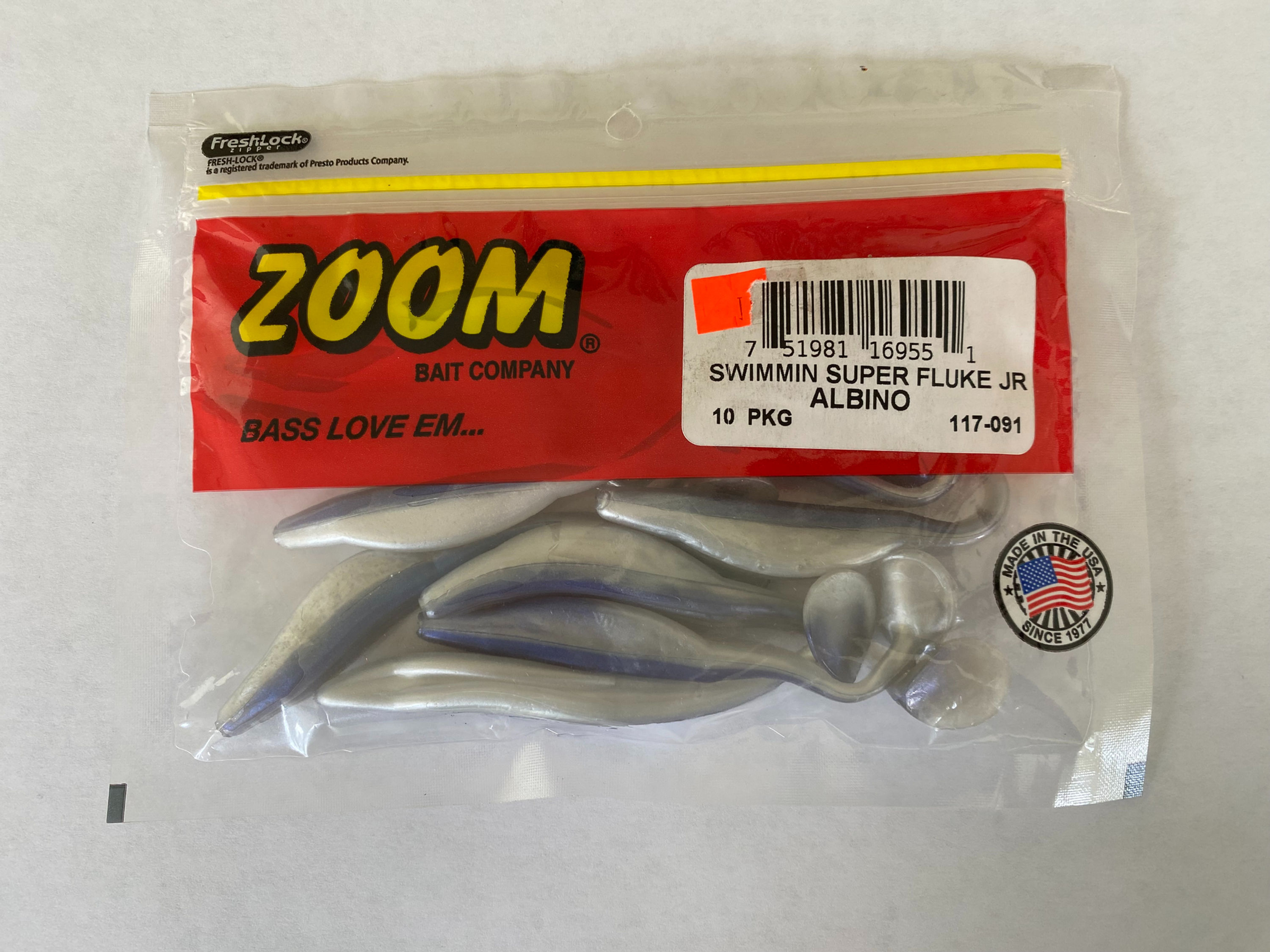Zoom Swimmin Super Fluke Jr Albino