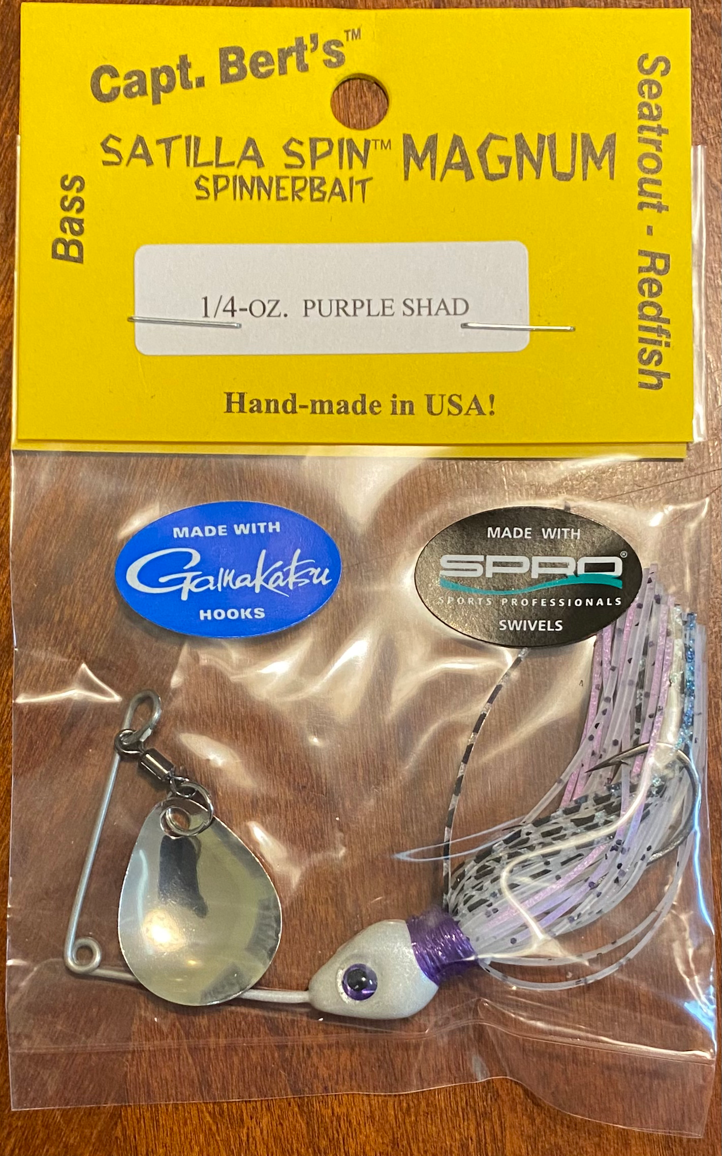 Capt. Bert's Satilla Spin - Purple Shad