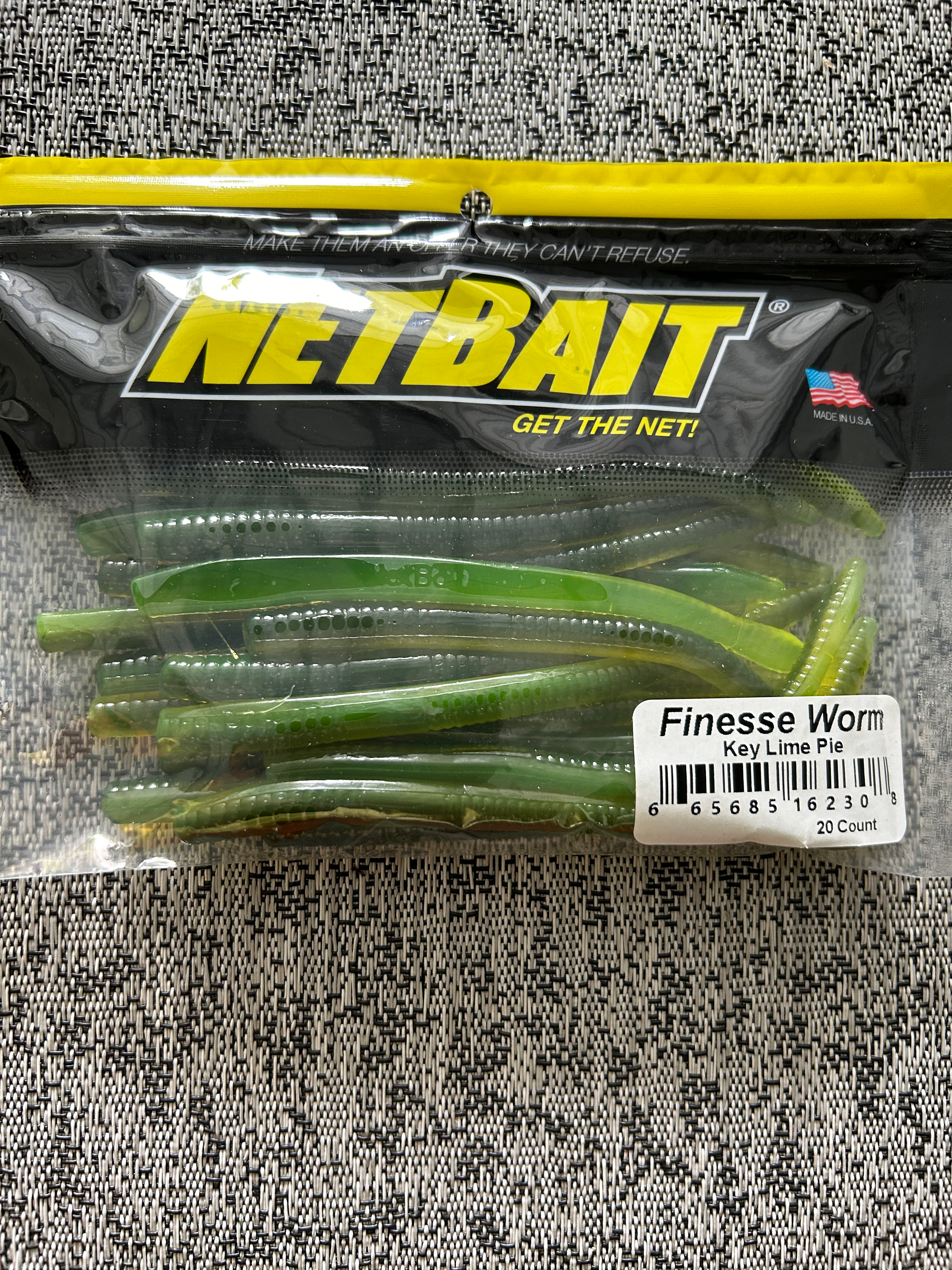 NetBait Finesse Worm - Key Lime Pie