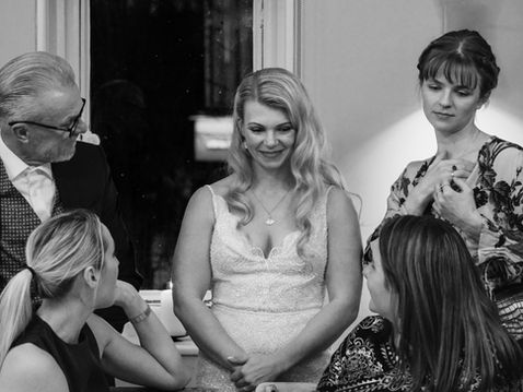 a bride in a london pub